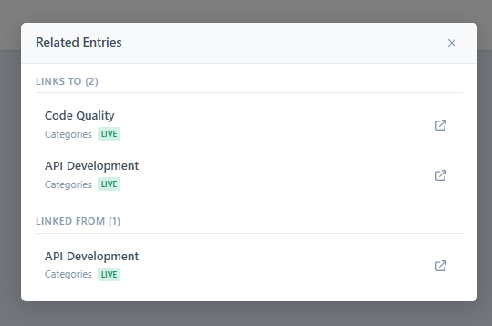 Quick Search - Related Entries